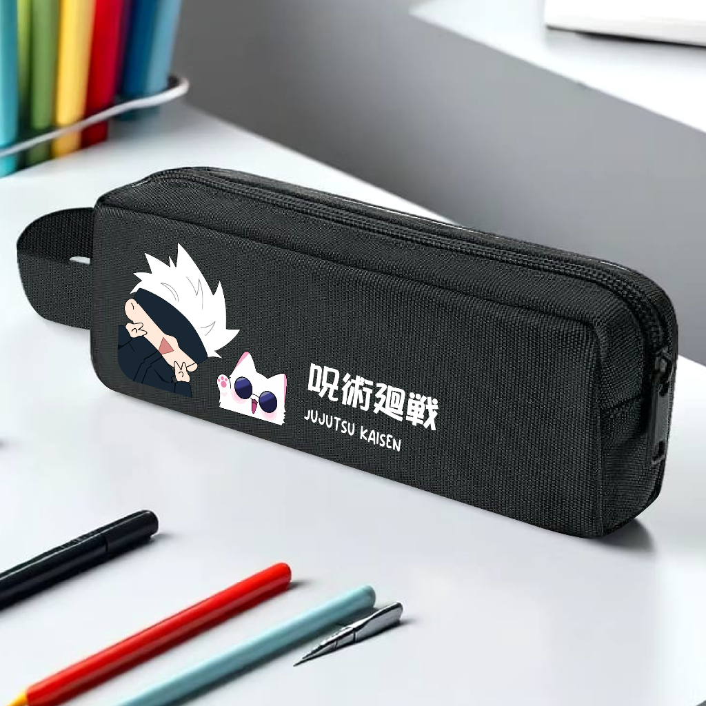 Jujutsu Kaisen PENCIL CASE อะนิเมะ PENCIL CASE กระเป๋ากระเป๋าสตางค์ Gojou Totoro เครื่องเขียน Ikuzo