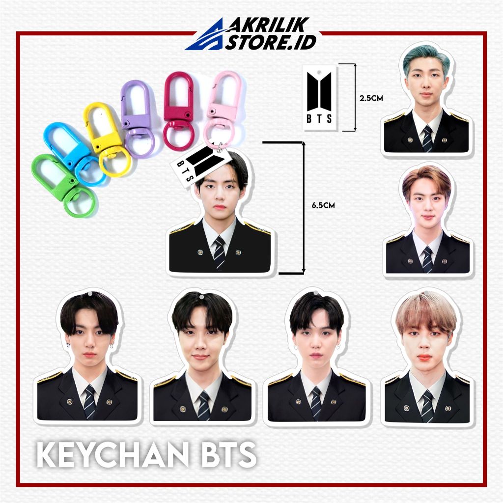 GANTUNGAN BTS army Jin Suga J-Hope RM Jimin V jungkook พวงกุญแจ - BTS Keychan