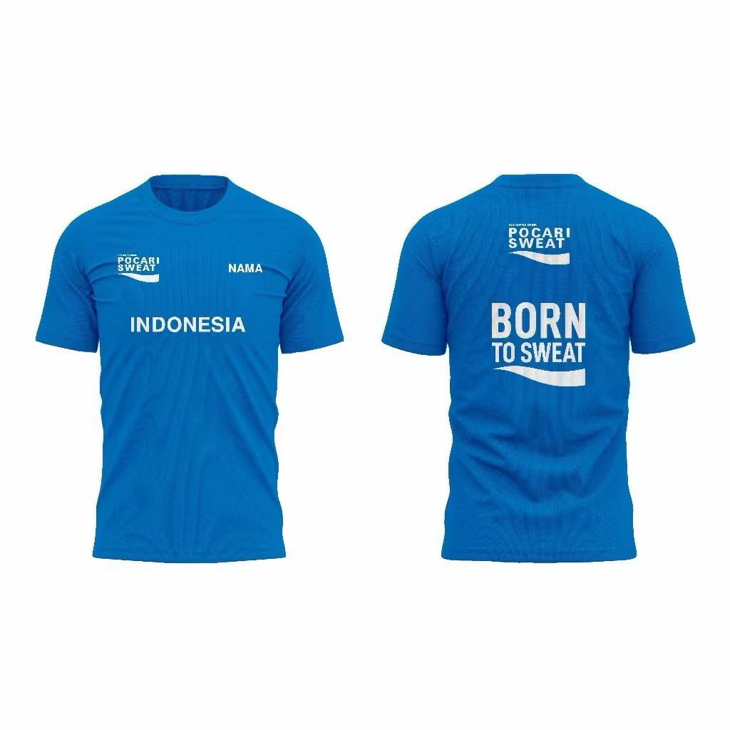 เสื้อผ้า Tsm - Pocari Sweat Indonesia Born to Sweat Running Jersey ฟรีชื่อฉาย