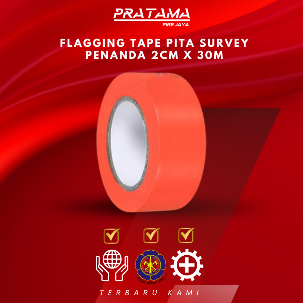 FLAGGING เทป SURVEY TAPE สีส้ม MARKER 2 ซม. X 30M