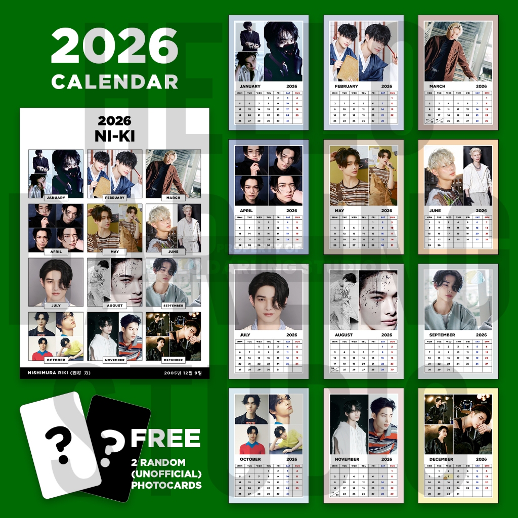 Enhypen NIKI 2026 ปฏิทินKpop