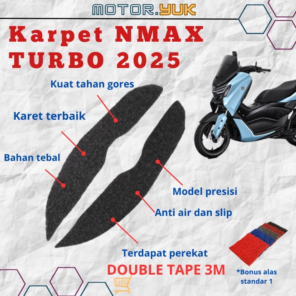 พรม Nmax turbo neo s 2025 ขอบ nmax neo s เสื่อเท้า nmax new neo turbo 2025