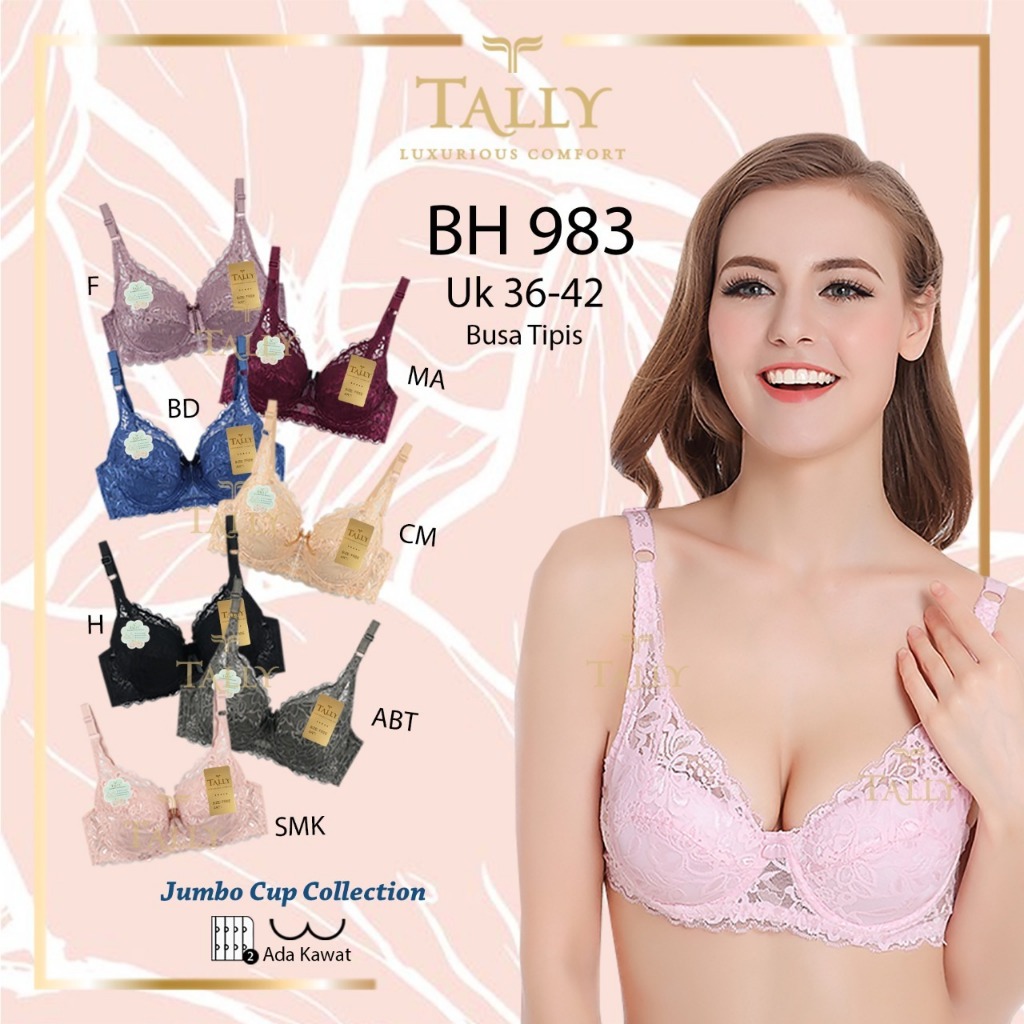 Tally Bra Bh 3983 I Cup C | โฟมบาง | มีลวด I Size 36-42