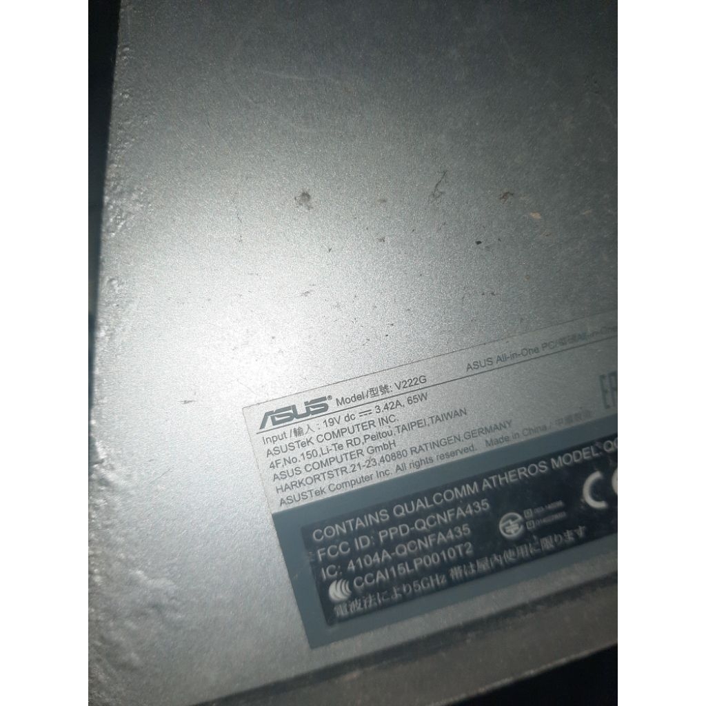 เมนบอร์ด Asus AIO V222G NORMAL VIRGINITY