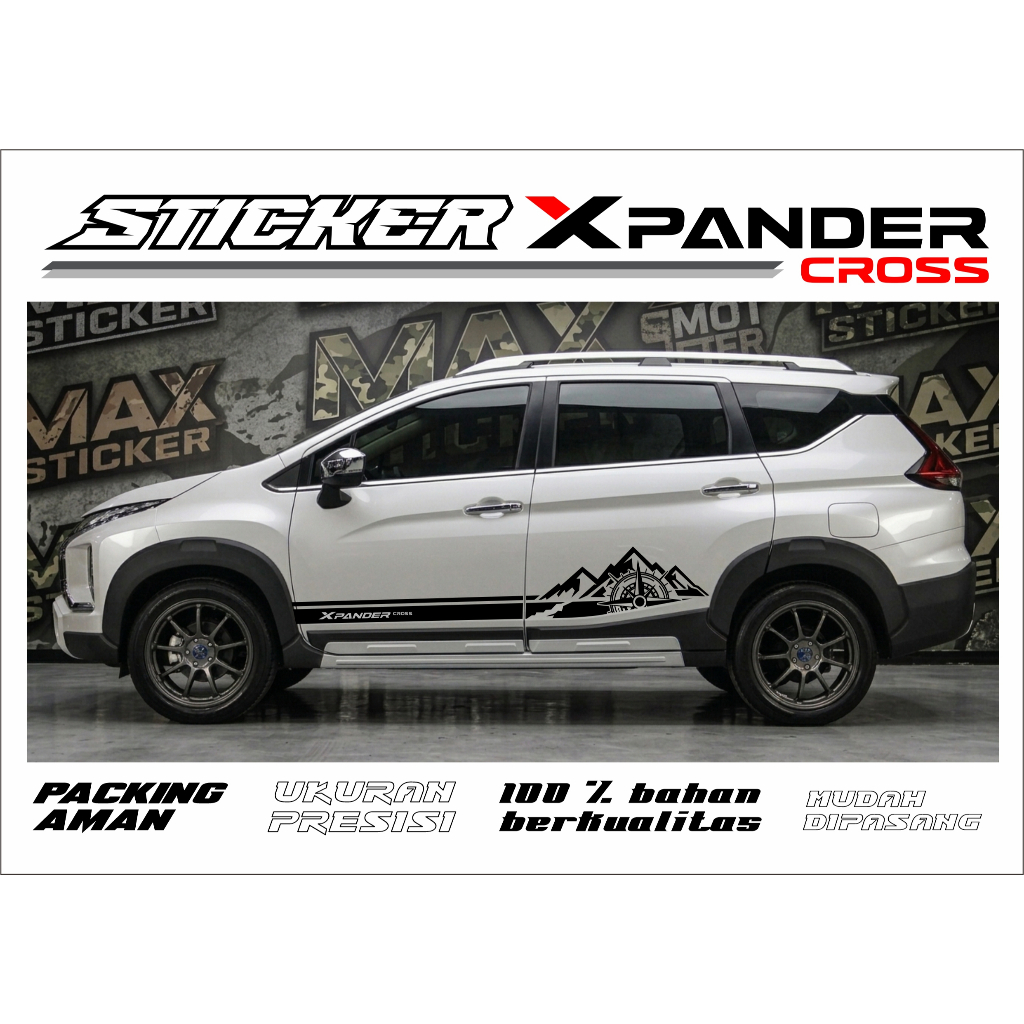 ใหม่ล่าสุด MITSUBISHI XPANDER CROSS STRIPPING สติ๊กเกอร์, STRONG, DURABLE, EXACTLY CAR SIDE LIST