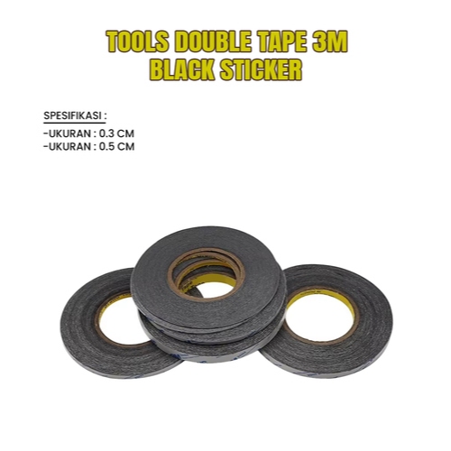 DOUBLE TAPE 3M สติ๊กเกอร์สีดํา / DOBLE TAPE 3M สีดํา (0.5)