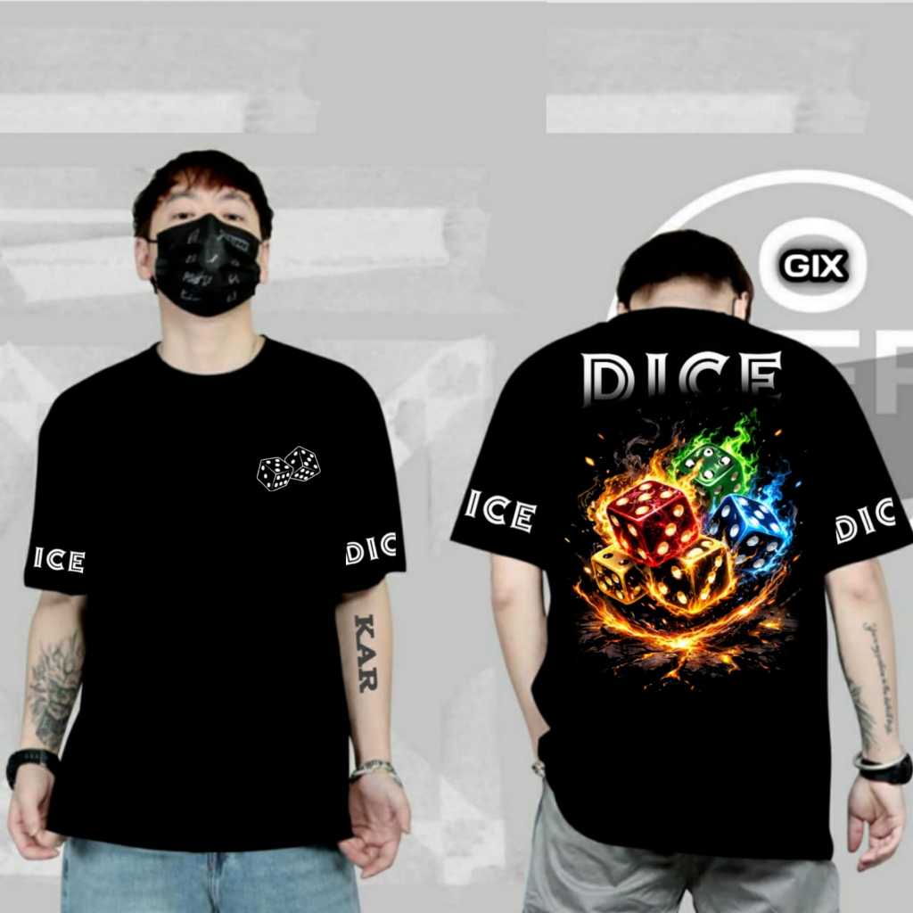 เสื้อยืด KAR DISTRO / DICE / เสื้อยืด DICE / เสื้อยืด DISTRO ใหม่ล่าสุด COTTON COMBED 30S