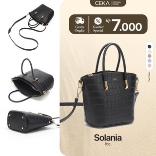 CEKA Tas Selempang Wanita Solania Sling Bag Hand Bag Wanita Croco Pesta Kondangan Korea Kekinian