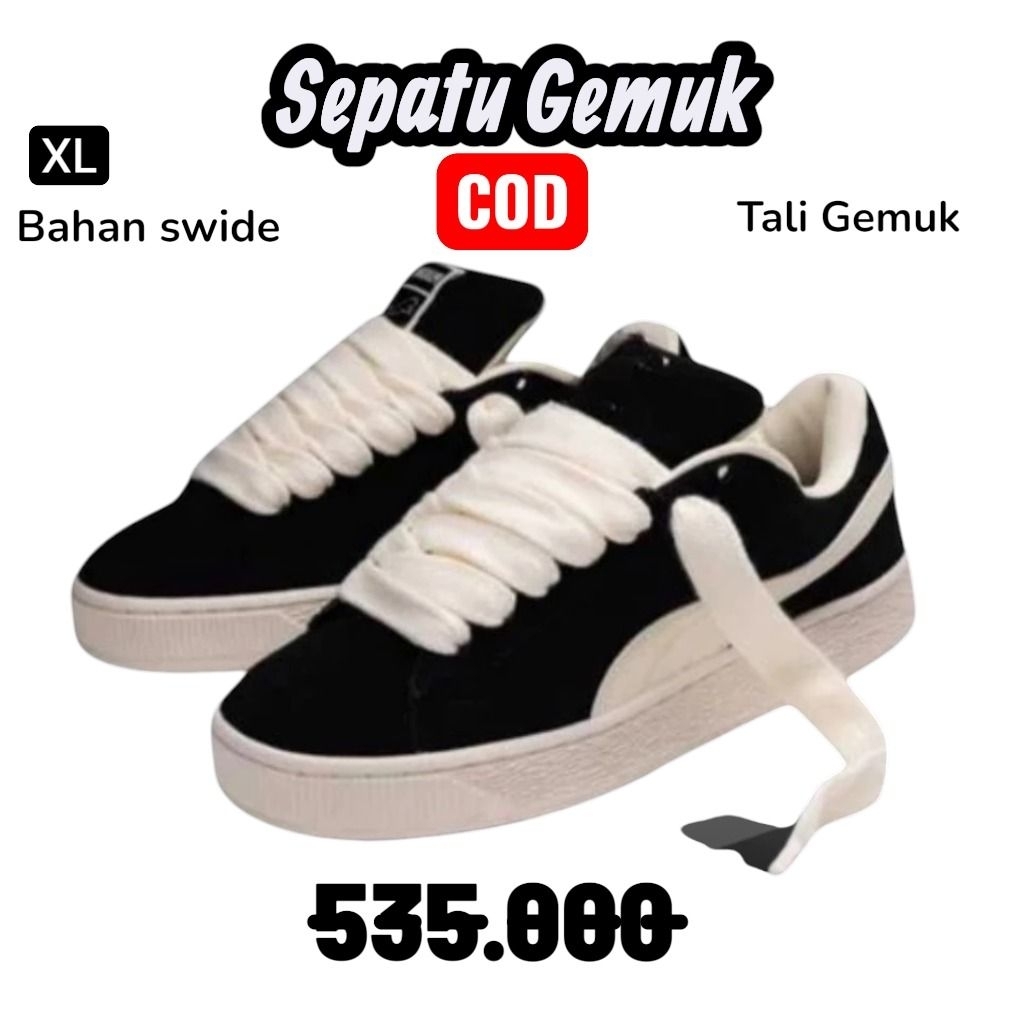 รองเท้าผ้าใบ Unixes XL Suede Fat พร้อมพื้นยางกันลื่น