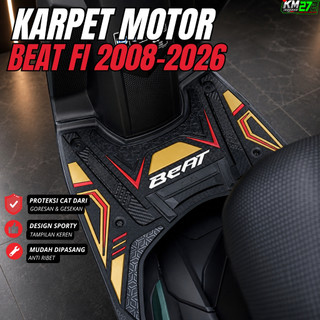 KM272 Karpet Motor Beat thn 2008 s/d 2026 Bahan full Karet Anti Slip & Anti Licin Warna Tidak Pudar