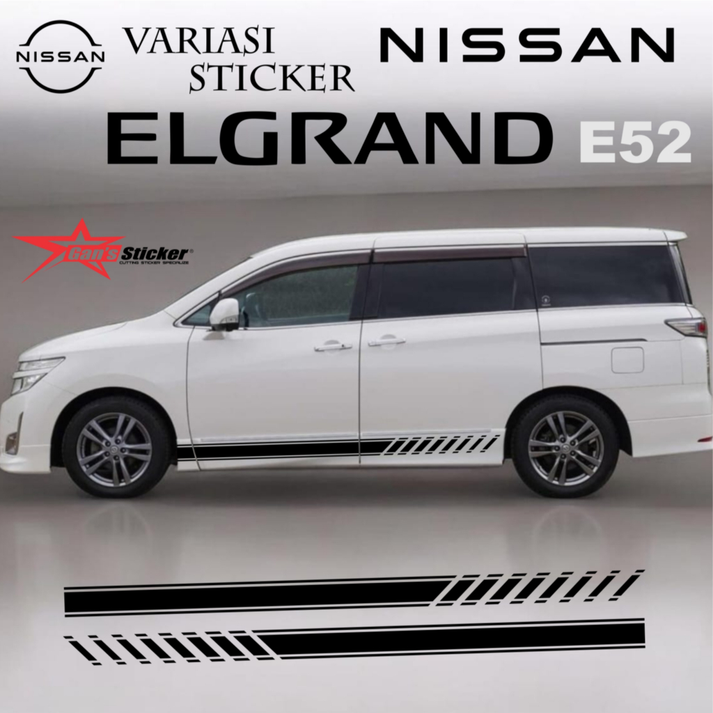 Nissan Elgrand E52 สติ๊กเกอร์ตัดประตูรถป้องกันการซีดจาง