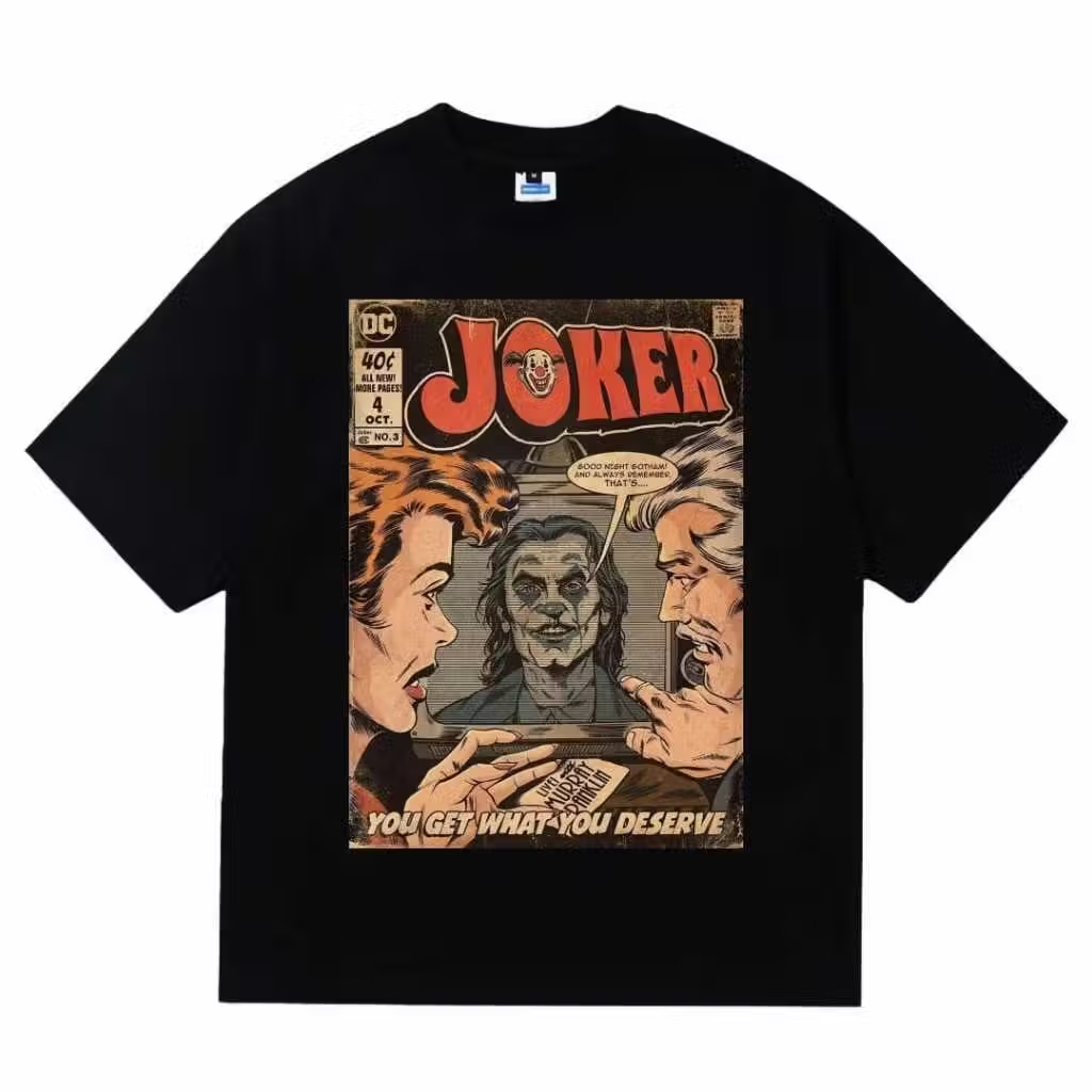 Elpizo Apparel Vintage JOKER เสื้อยืดแขนสั้นสําหรับผู้ชายและผู้หญิงผ้าฝ้าย Combed 24s