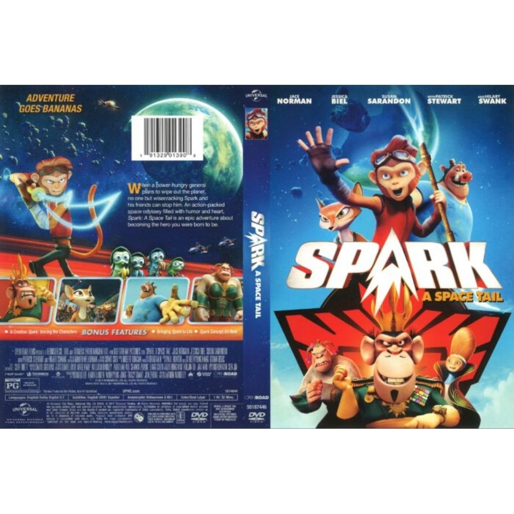 ใหม่ล่าสุด ANIMATED CARTOON FILM CHILDRENS DVD CASSETTE SPARK A SPACE TAIL - MONKEY KING KER SAKTI C
