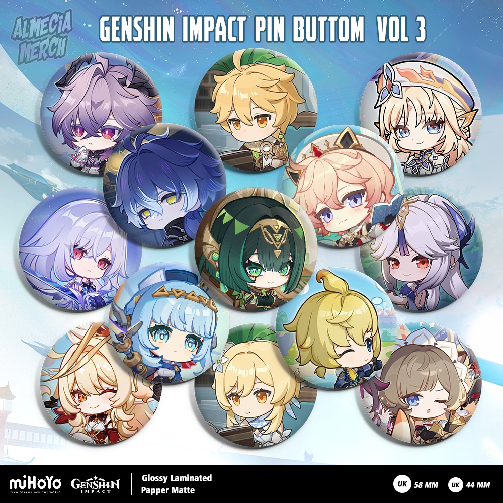 Genshin Impact Pin - เข็มกลัดตัวละคร Genshin Impact Chibi Pin Vol 3 Genshin Durin Pin