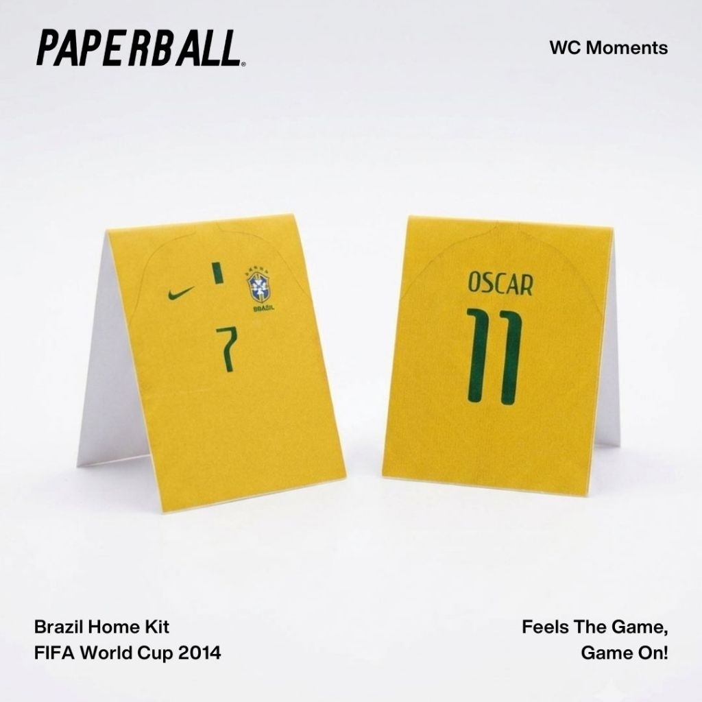 Classic Brazil Home FIFA World Cup 2014 WC Moments Paperball Football Paper