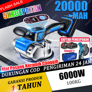 DEWIN Alat Pasang Keramik Canggih 13500RPM Mesin Ubin Vibrator 100KG Alat Perata Keramik Lantai