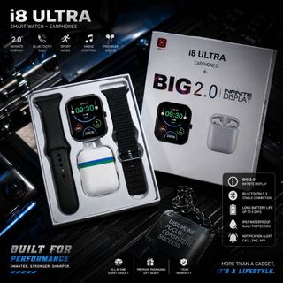 Smarwatch i8 Ultra Free Headset + 2 Pasang Strap/Tali