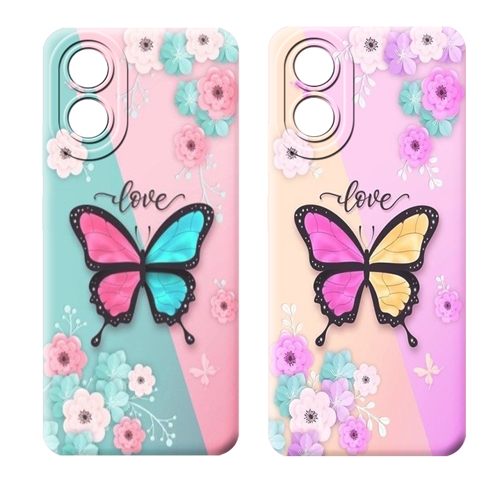 กันกระแทก hp OPPO A18 A38 A17 A17K A58 4G/A58 5G A78 4G/A78 5G A79 5G A98 A16K A16E ผีเสื้อสวย Viral