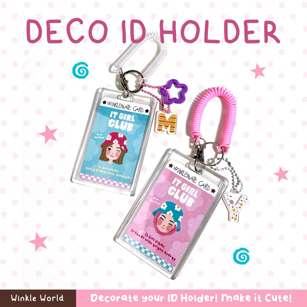 Deco ID It Girl Club / อะคริลิค ID Holder Winkle World / ID Card Holder / Tag Card Holder