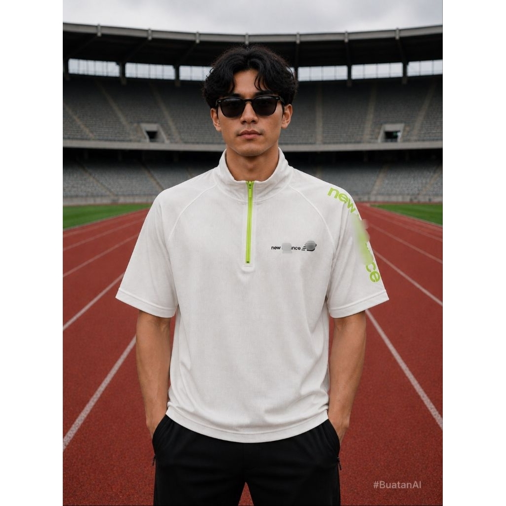 Halfzip jeessey โพลีเอสเตอร์ mest N*W BAL*NCE 0R1 ไซส์ M fit L (P67 x L53)