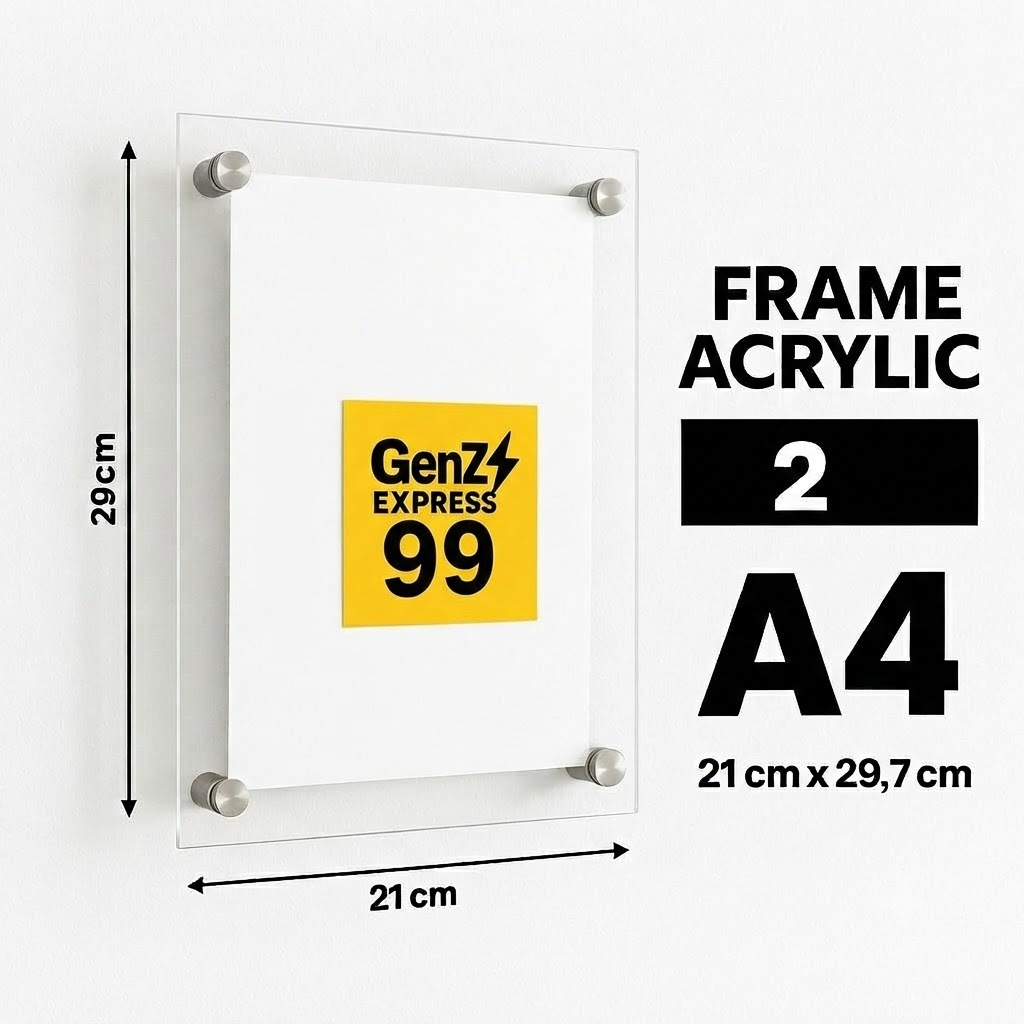 ACRYLIC FRAME ขนาด A4, A3, และ A2 ความหนา 2mm