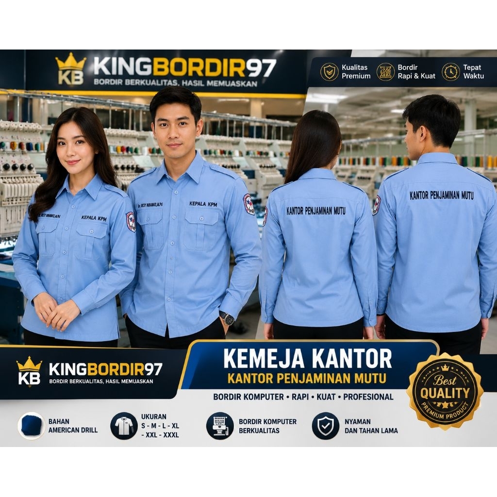 KEMEJA รับประกันคุณภาพ Office Shirt/KPM pdh Uniform/KPM Uniform Top (unisek)