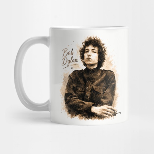 Bob Dylan Retro 70s - แก้วน้ําชา Bob Dylan