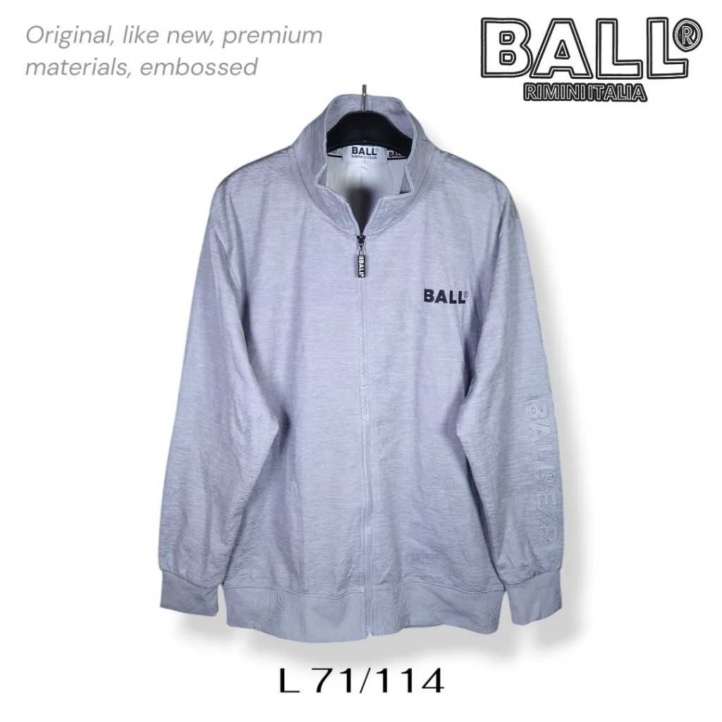 BALL Rimini Italia Tracktop Jacket Full Zip Size L สีเทาพรีเมี่ยม