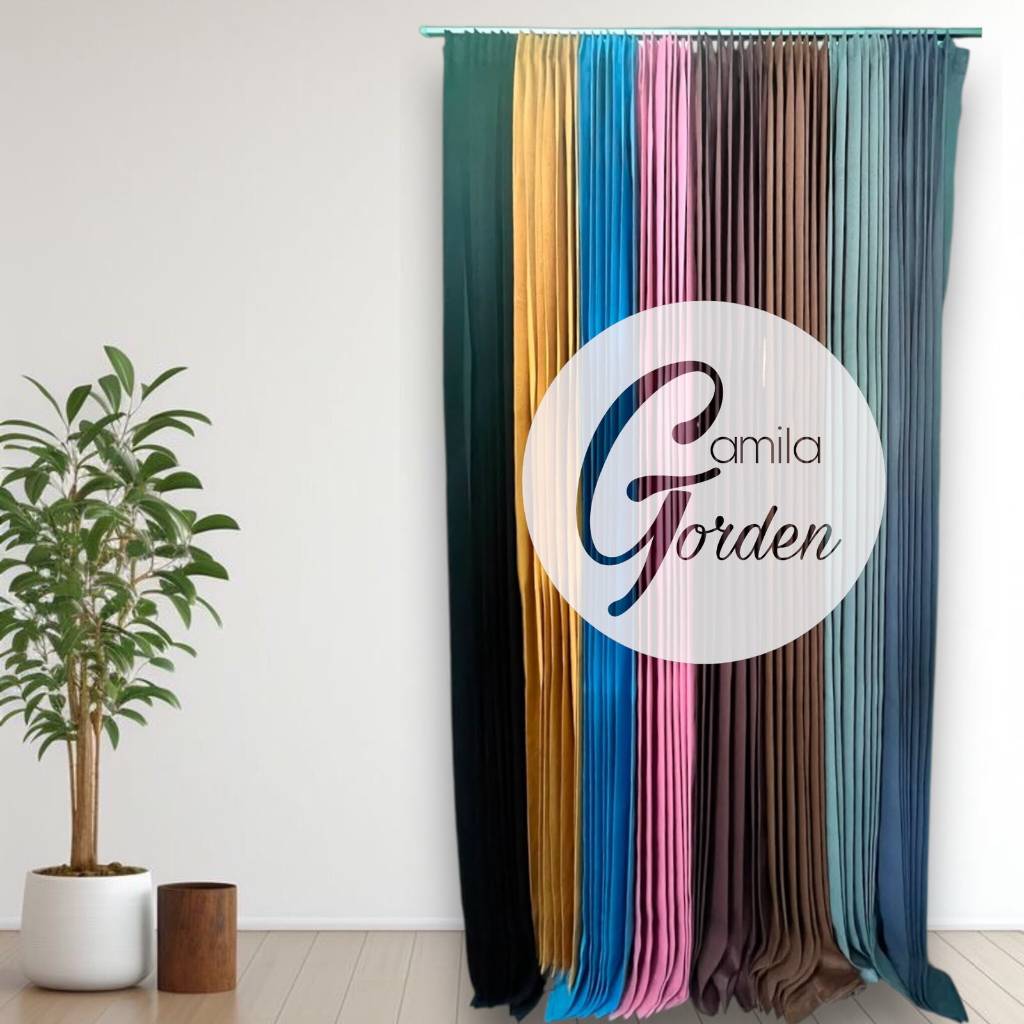 BLACKOUT CURTAINS PLISKET CURTAINS S-HANGING MODEL PREMIUM PLAIN BLACKOUT CURTAINS 250CM WIDTH