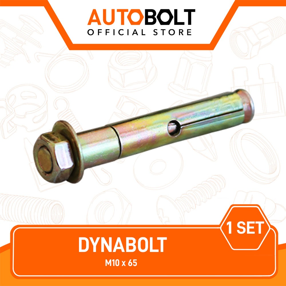 1 PC Dynabolt M10 x 65 Baud Baud Bolt สกรูคอนกรีต Ramset Dyna Bold Dinabol Anchor 10mm x 65mm 10 mm 