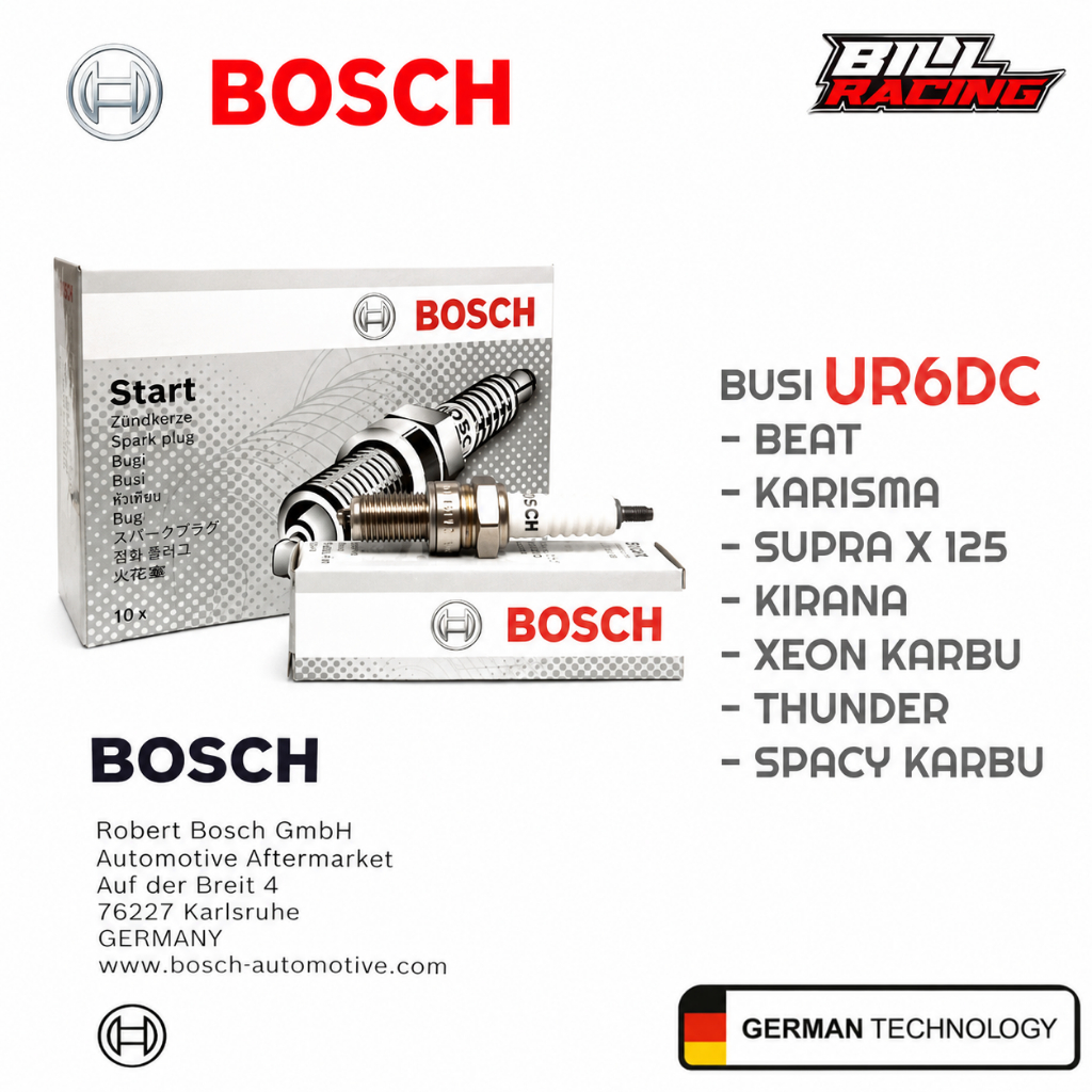 BOSCH UR6DC (CPR6EA) SPARK PLUG สําหรับรถมอเตอร์ไซค์ karisma supra x 125 blade beat thunder