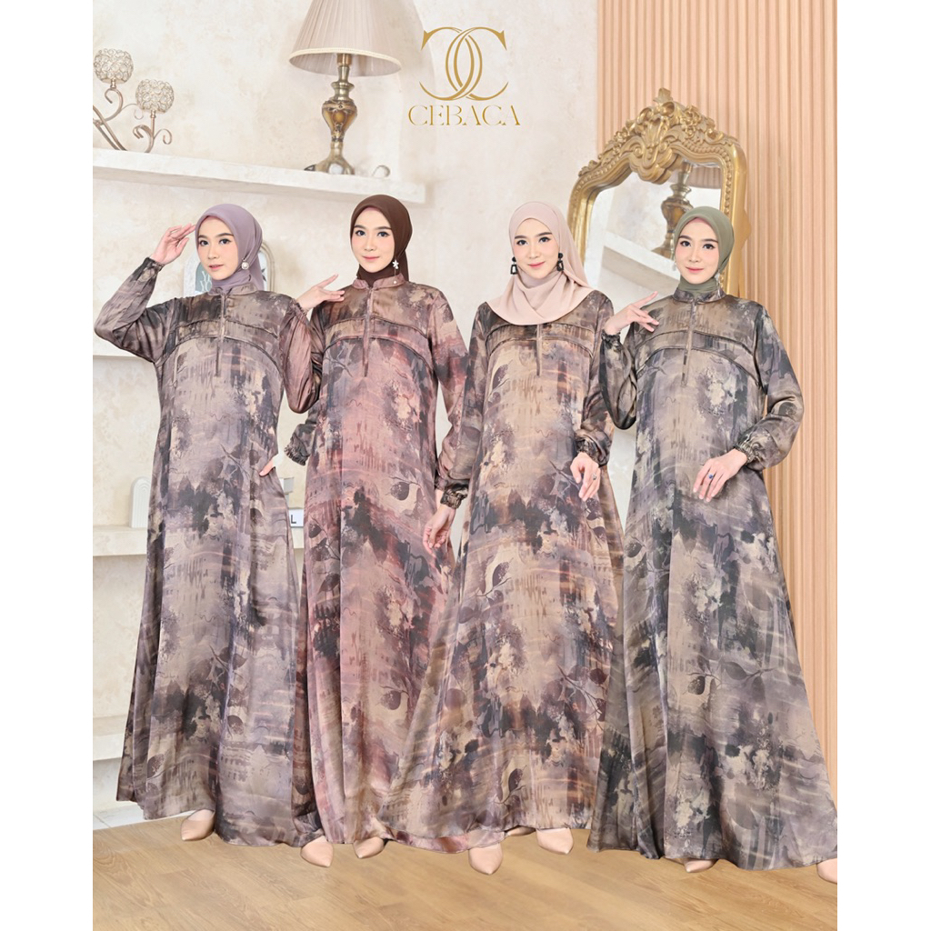 ชุดเดรส Julia, Gamis สตรีมุสลิมระดับพรีเมียม, เป็นมิตรกับพยาบาล, เป็นมิตรกับ Wudhu, วัสดุ Julia Brow