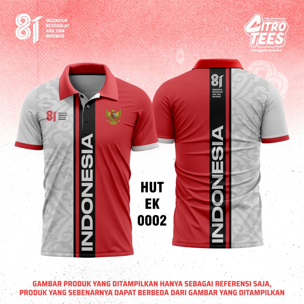 CTS HUT RI - INDEPENDENCE JERSEY 2026 (HUT EK 0002) | NEEDLE DRYFIT | ฟรีที่กําหนดเอง