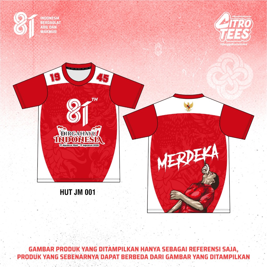 CTS HUT RI - INDEPENDENCE JERSEY 2026 (HUT JM 001) | NEEDLE DRYFIT | ฟรีที่กําหนดเอง