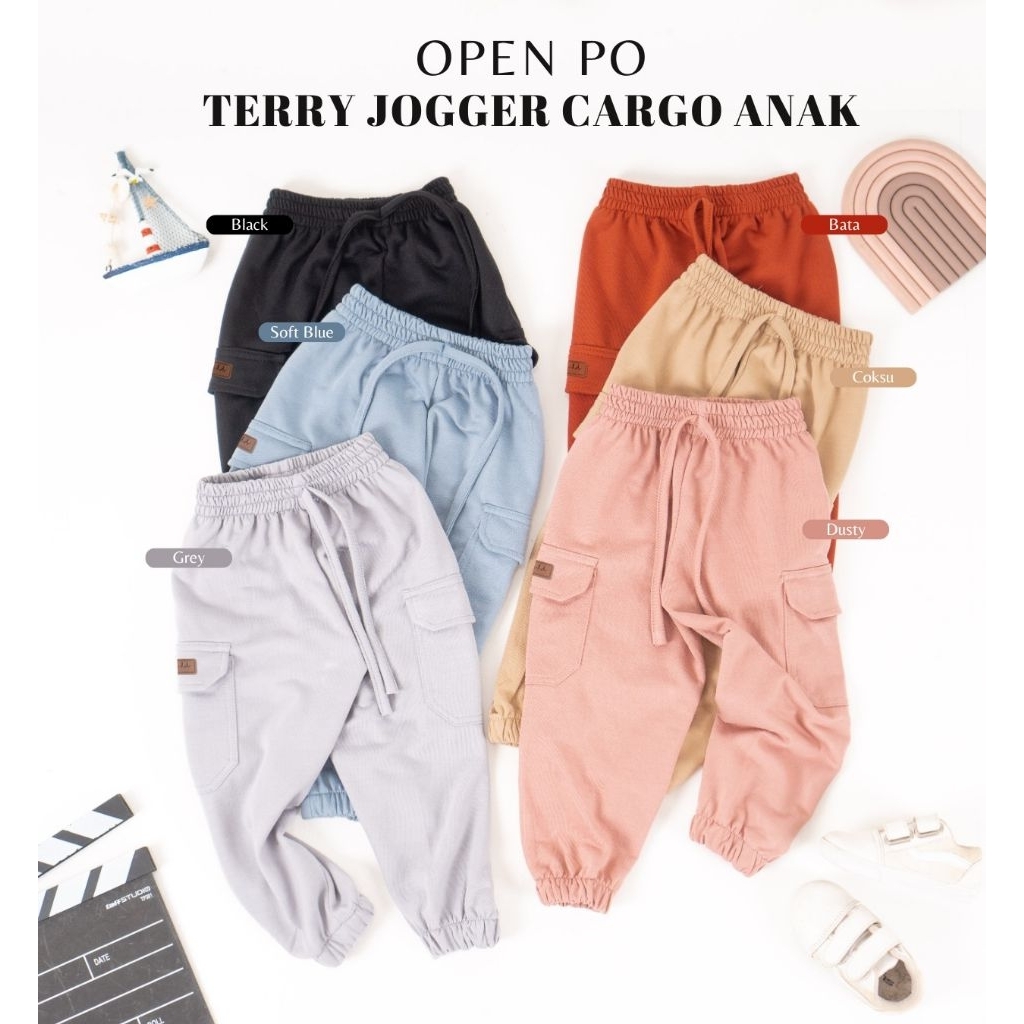 Terry Jogger Cargo Kids By Juhda | กางเกงจ็อกเกอร์เด็ก By Juhda