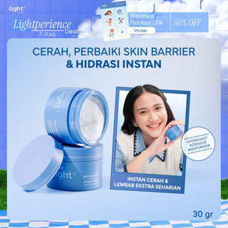 Lightplus by Wardah Moisturizer Hydrashot Intensive Moisturizer 30 g & 20 g | Cream Niacinamide Brightening Moisturizer Pelembab Wajah Pemutih Wajah Facial Night Cream BPOM | Lightening | Light Plus | Light + | Light+ | Lite | Liteplus | Lite+ | Skincare