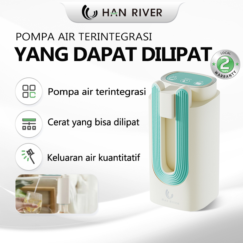 HAN RIVER ปั๊มแกลลอนไฟฟ้าแบบชาร์จ USB สีขาวแบบพกพา
