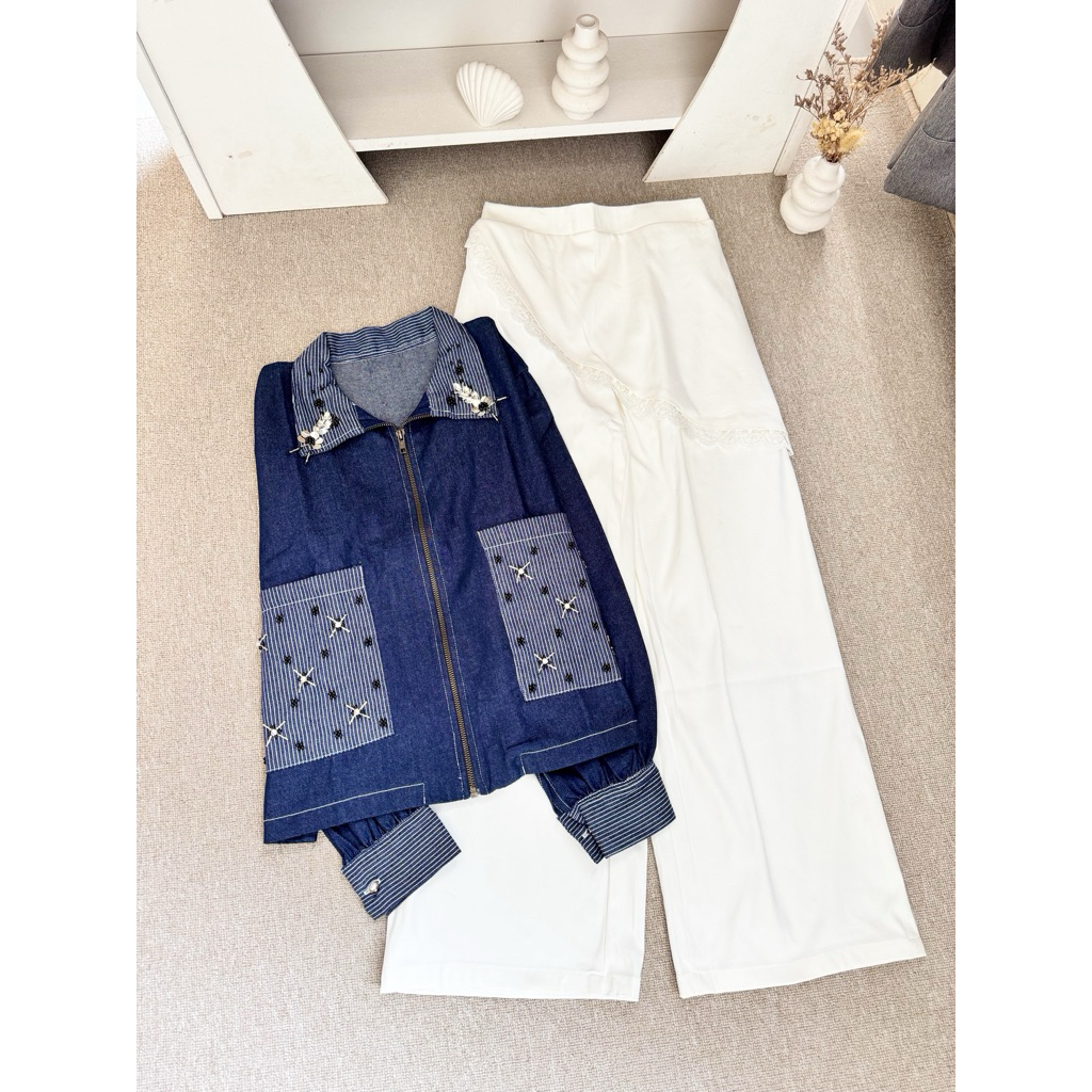 kemeja jeans#k257 28/8 fh