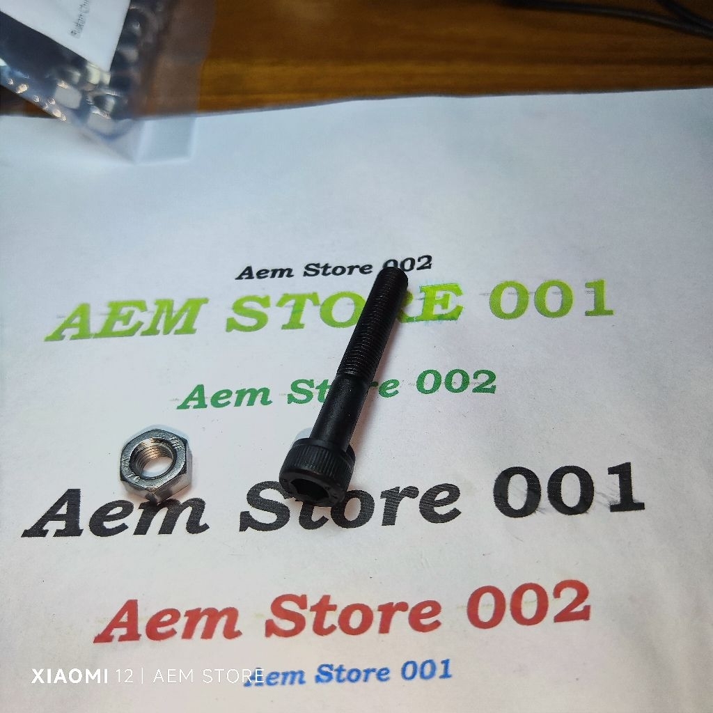 Bolt L M6-0.75 X 40 ด้ายครึ่ง (4ซม.) เหล็ก 12.9