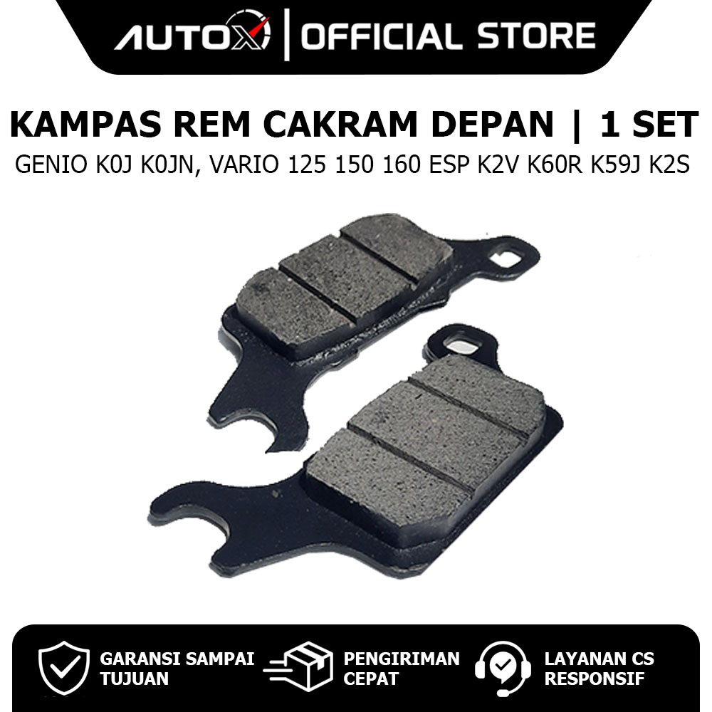 ผ้าดิสเบรคหน้า Genio K0J K0JN, Vario 125 150 160 eSP K2V K60R K59J K2S Canvas Dis Discpad Dispad Dis