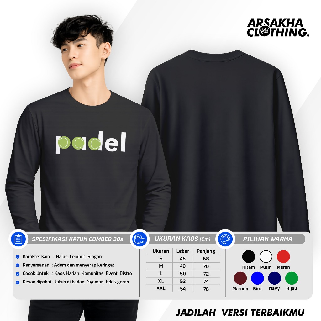แขนยาวเทนนิสเสื้อยืดเทนนิส Ball Design กีฬาแร็กเก็ต A5 ผ้าฝ้ายหวี 30 S NC DTF หน้าจอการพิมพ์ Arsaka 