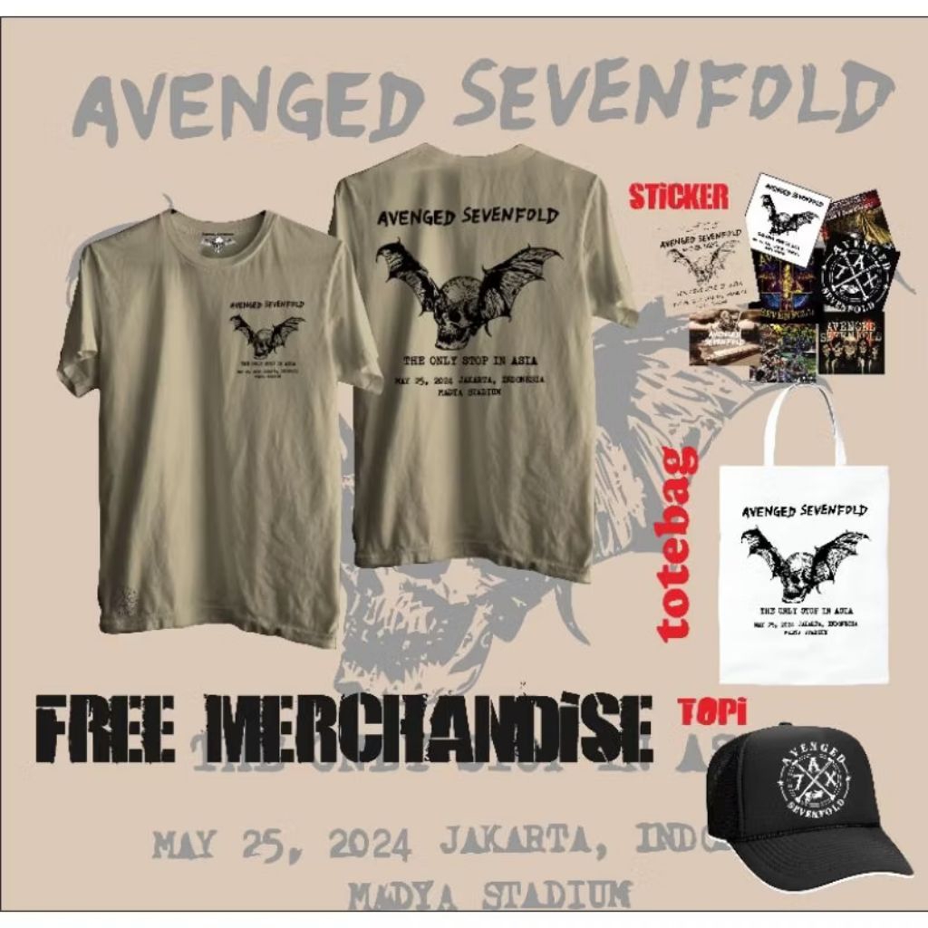 เสื้อยืด Avenged sevenfold Tour สินค้า BONUS