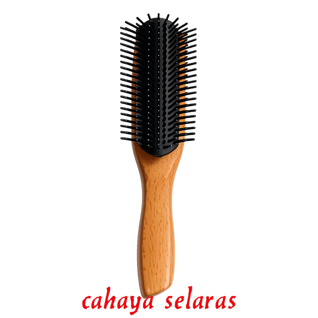 VIDAL WOODEN HANDLE COMB S3248 | หวี 9-ROW VIDAL