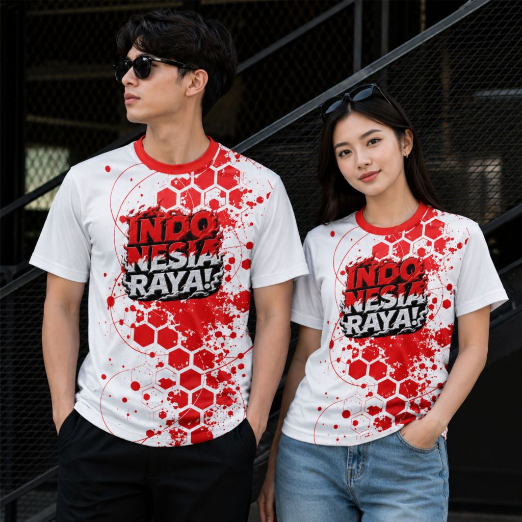 MERAH FTO 8 - JERSEY 17 AUGUST 2026 ผู้ใหญ่/แดงและขาว DRYFIT PREMIUM