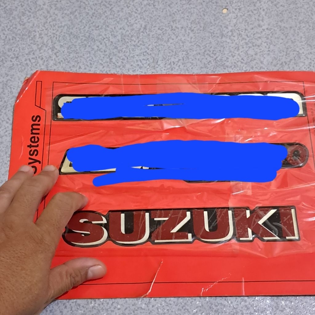 Original Resin Vintage Suzuki Emblem Made 3M Vintage New Old Stock