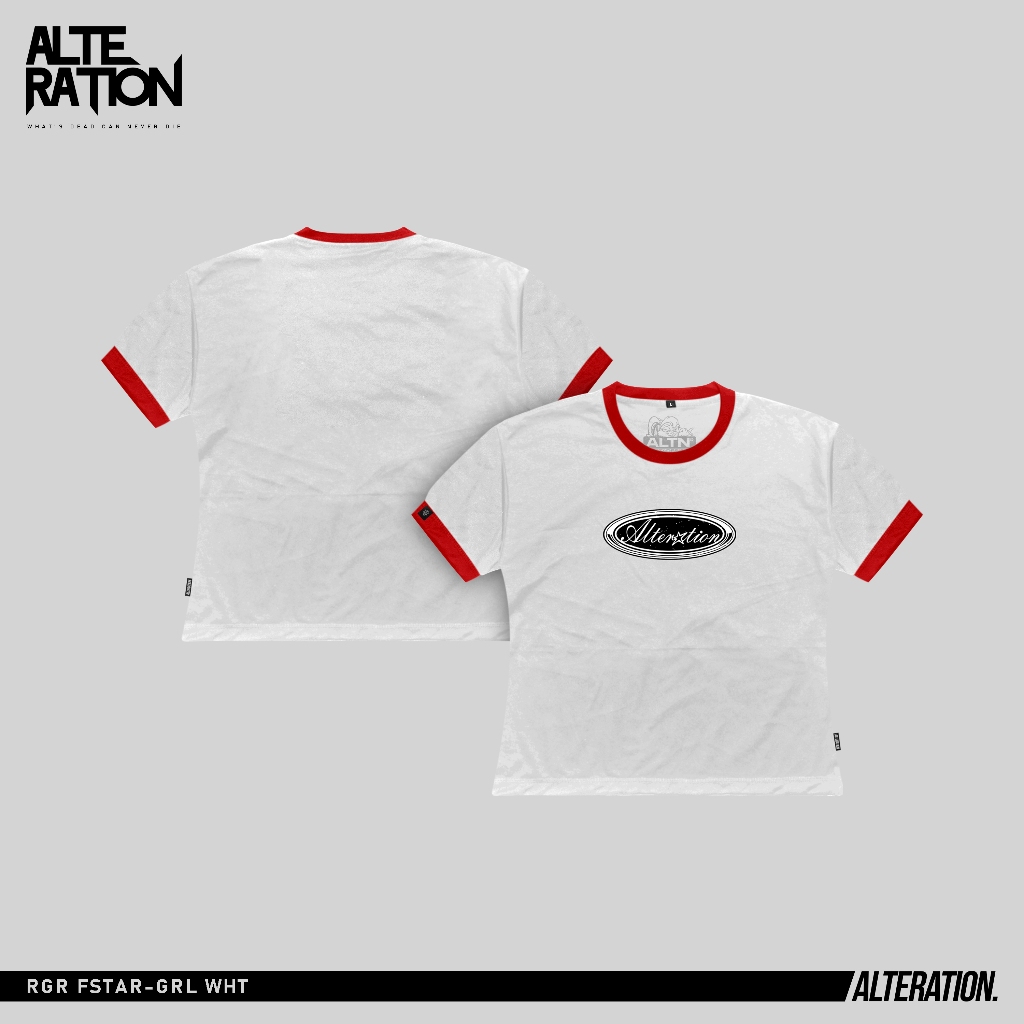 TG RGR FSTAR WHT // GILR FONT STAR เสื้อยืดสีขาว // เสื้อยืด GIRL ALTERATION