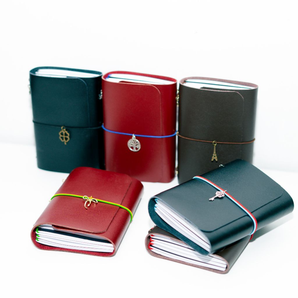 Leather Journal Cover A6 & A7 Trifold Handmade – หนังแท้แบบกําหนดเอง Journal
