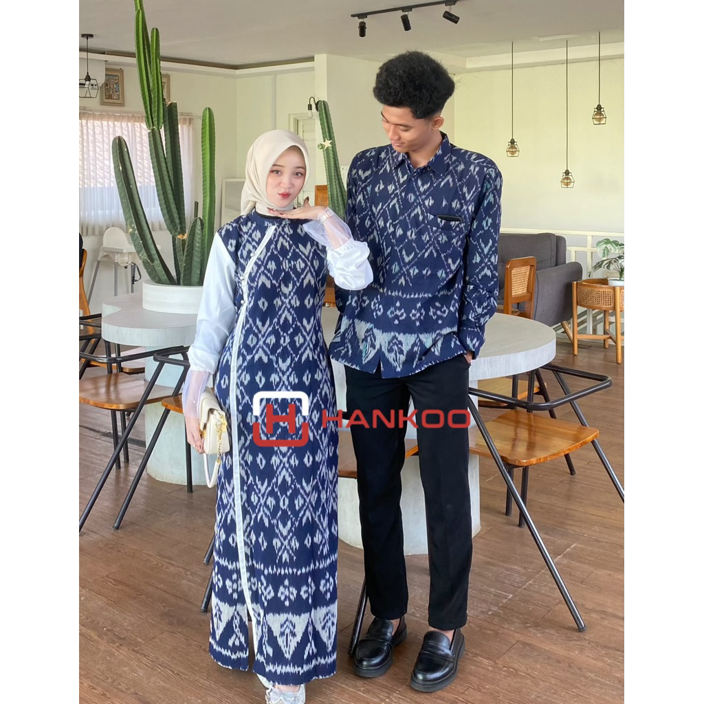 TAMARA NAVY WOVEN COUPLE CLOTHES - COUPLE CLOTHES - WOVEN COUPLE