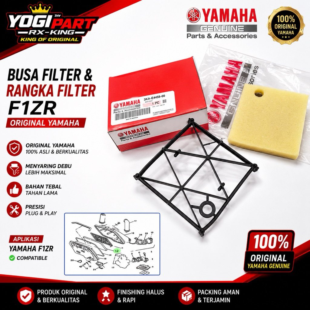 กรองโฟม-AIR FILTER F1ZR-F1 ZR/F1Z-F1 Z FORCE1 ORIGINAL 3XA-E4450-00