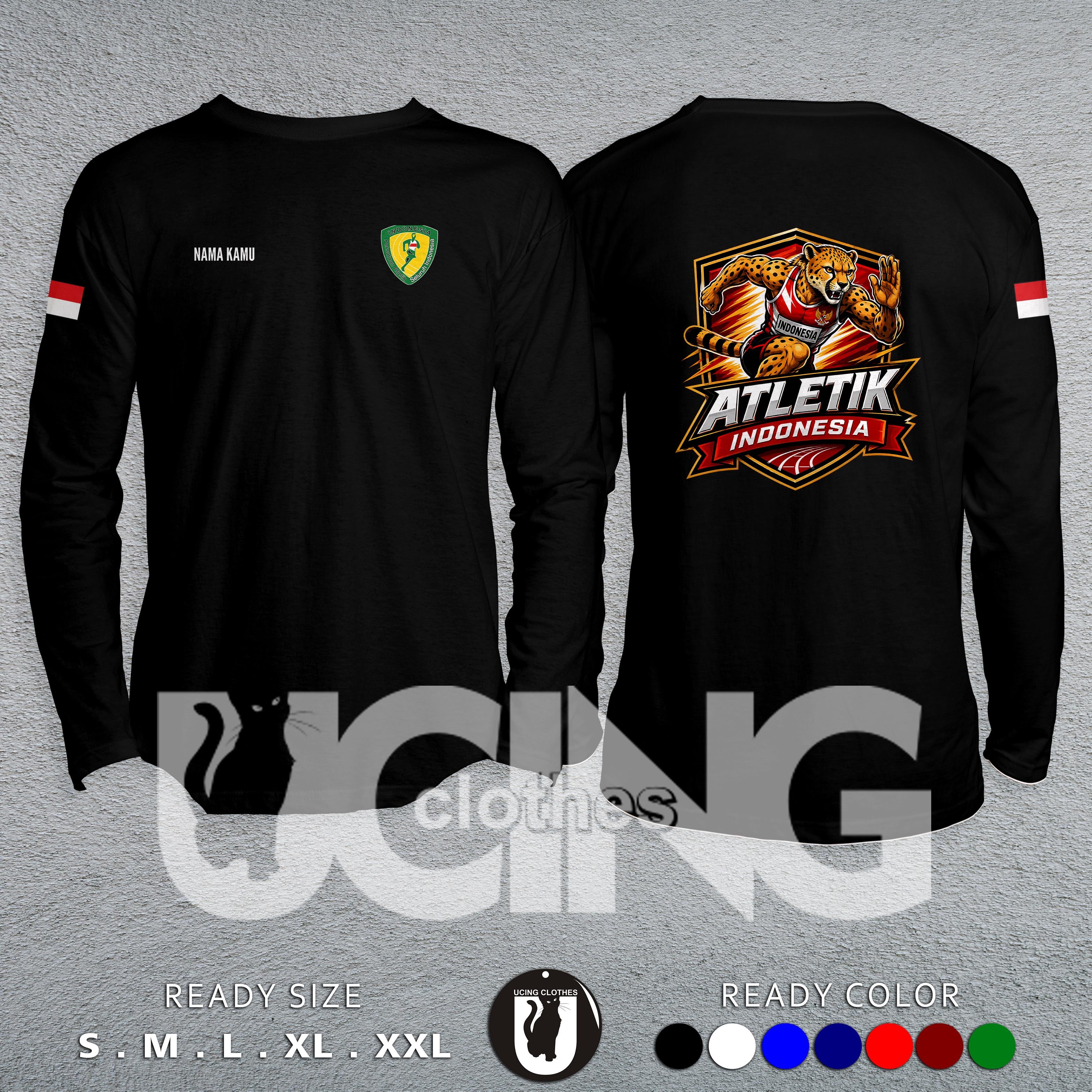 เสื้อยืด PASI Athletic T-shirt Anthromorfik Free Name Long Sleeve Distro T-shirt